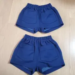幼稚園　ハーフパンツ　ポケット付き　ネイビー　110㎝　2点セット　　　　924