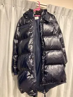 MOUSSY ネイビー ダウンジャケット フード付きのサムネイル
