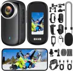 4Kアクションカメラ vlogカメラ 小型ウェアラブルカメラ 120°視野角