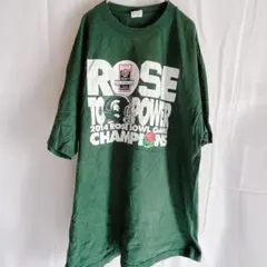 希少✨2014年ローズボウルチャンピオンTシャツ 【XL】ダークグリーンゆるダボ