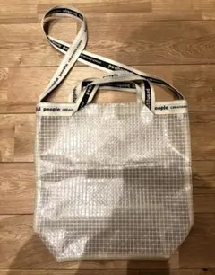 【beautiful people】ビニール クリア 格子模様 トートバッグ