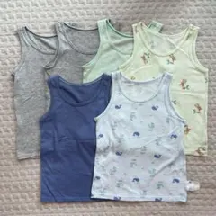 ユニクロ　コットンメッシュタンクトップ　6枚セット　110