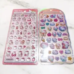 【即配送】ボンボンドロップシール ミニ キティ ピンク コットンパフィー セット