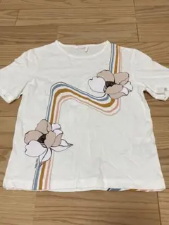 綺麗！ シーバイクロエ レディース 半袖 Tシャツ ホワイト フラワー 柄 Sのサムネイル
