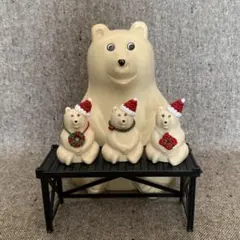 しろくま貯金箱　ガチャ　ミニくま　クリスマスセット