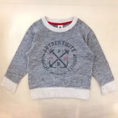 美品☆プチバトー☆3ans94cm☆イカリ柄プリントが可愛い長袖スウェット