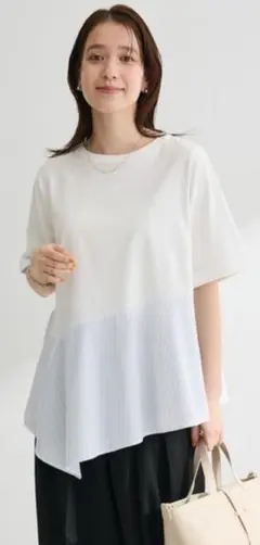 【新品】Green Parks 華やぎカットソー(アシメヘム)のサムネイル