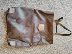 CELINE ブラウンレザートートバッグ