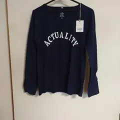 やわらかSZ ネイビー 長袖Tシャツ LL 新品