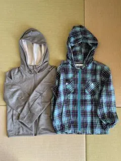 春秋用 フード付き パーカー 110