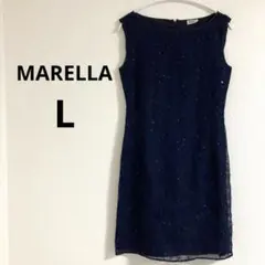 マレーラ レディース ノースリーブ ワンピース キラキラ ネイビー ドレスのサムネイル
