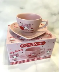 My Melody カップ＆ソーサー セット　サンリオ　くじ　マイメロ