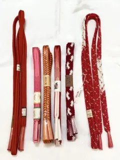 正絹帯じめ　六本セット