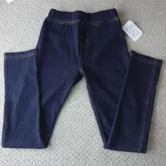 西松屋　ダークブルー デニム風 ロングパンツ 130cm