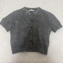 ZARA ビジュー 半袖ニット