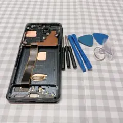 asu様 S8+ 黒 フロント、リア銀ガラス セットLOCA+リムーバー工具 GALAXY S8プラス 黒 フロントガラス交換セットLOCA+リムーバー 工具
