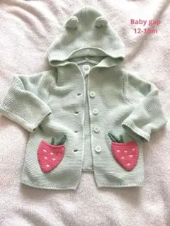 Baby gap くまみみ　いちごカーディガン