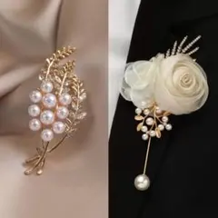 フォーマル ブローチ ｜パール 花 コサージュ｜卒業式 入学式 結婚式