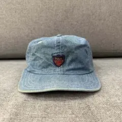 90s USA製　デニムブルー ポロエンブレム キャップ