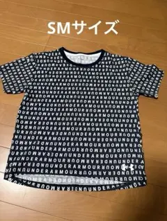 UNDER ARMOUR ロゴプリント Tシャツ　総柄　半袖　ブラック　黒　SM