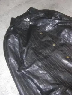 80s hiyoshiya vivid cow lether coat 古着