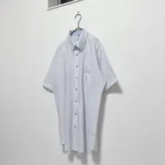 CLOSSHI ボタンダウンシャツ　ストライプ　半袖　ワイシャツ