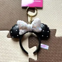 ディズニー　ミニーパールカチューシャキーチェーン