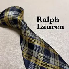 ラルフローレン　ネクタイ　ストライプ　ネイビー　ビジネス　スーツ　シルク