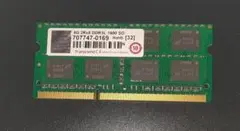 [中古品]トランセンド ノートPC用メモリー 8GB DDR3L 1600 1枚
