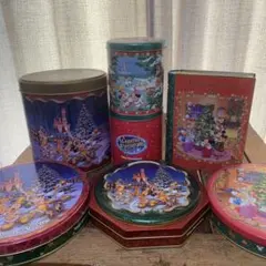 ディズニークリスマスお土産缶　お菓子缶 2000.2001年　空き缶
