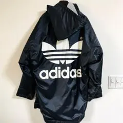 ꧁極美品꧂♥90's adidasフード付ナイロンジャケット BIG LOGO