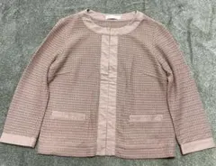 BEAMS HEART メッシュ編み カーディガン ７部袖