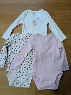 ベビー肌着 3枚セット 長袖 ボディスーツ