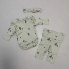 H&M バンビ柄　ロンパース・レギンス・ヘアバンドセット　ディズニー　バンビ