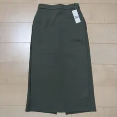 新品　GU カットソースリットナローミディスカート　S