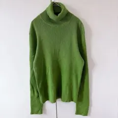 JONES NEW YORK 【L】グリーン タートルネック ニット トップス