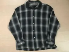 80s 90s 【サイズ良・配色良】オンブレチェックシャツ　nirvana