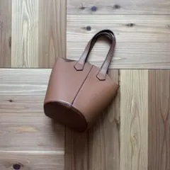 ブラウンレザー2wayトートバッグ