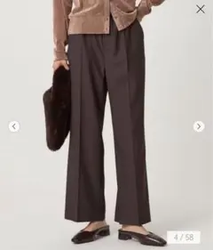 新品【結論シリーズ】ニーハイフレアパンツ MD.BROWN ,M(38)