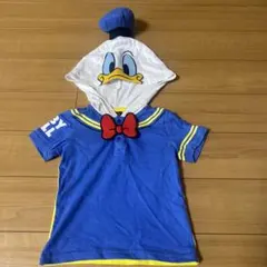 ドナルドダック フード付き Tシャツ 80cm