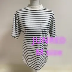 ストライプ柄 ポケット付き 半袖Tシャツカジュアルトップス0710のサムネイル