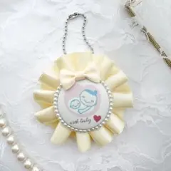【両面にマタニティマーク有り‼️】マタニティロゼットキーホルダー♡イエロー♡