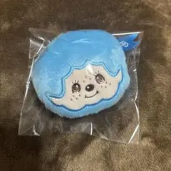 ガチャガチャ モンチッチ フェイスぬいぐるみ カラフルバージョン 水色