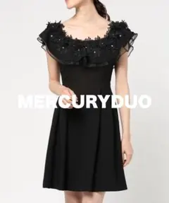 新品未使用タグ付き MERCURYDUO オフショルワンピースドレス 黒