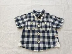 MIKI HOUSE チェックシャツ 半袖 80cm