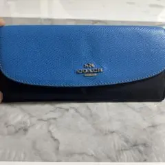 COACH 青と黒 長財布