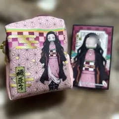 鬼滅の刃 竈門禰豆子 スクエアポーチ 小型 シール付き
