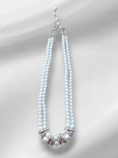 パール調 二重ネックレス