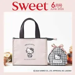 Sweet　付録　ハローキティ×ジル バイ ジルスチュアート　保冷バッグ＆巾着のサムネイル