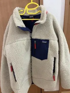 patagonia フリースジャケット XL アイボリー/ネイビー